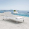 Modway Charleston Outdoor Patio Chaise Lounge Chair - White Gray - Lifestyle