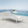 Modway Charleston Outdoor Patio Chaise Lounge Chair - White Gray - Lifestyle - Modway Charleston Outdoor Patio Chaise Lounge Chair - White Gray - Lifestyle