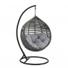 Modway Garner Teardrop Outdoor Patio Swing Chair in Gray Gray - Front Side Angle