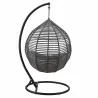 Modway Garner Teardrop Outdoor Patio Swing Chair in Gray Gray - Back Angle - Modway Garner Teardrop Outdoor Patio Swing Chair in Gray Gray - Back Angle