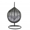Modway Garner Teardrop Outdoor Patio Swing Chair in Gray Gray - Front Angle