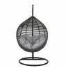 Modway Garner Teardrop Outdoor Patio Swing Chair in Gray Gray - Front Angle - Modway Garner Teardrop Outdoor Patio Swing Chair in Gray Gray - Front Angle