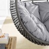 Modway Garner Teardrop Outdoor Patio Swing Chair in Gray Gray - Lifestyle
