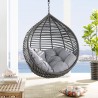 Modway Garner Teardrop Outdoor Patio Swing Chair in Gray Gray - Lifestyle
