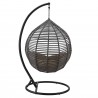 Modway Garner Teardrop Outdoor Patio Swing Chair in Gray Mocha - Back Angle