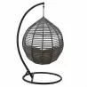 Modway Garner Teardrop Outdoor Patio Swing Chair in Gray Mocha - Back Angle - Modway Garner Teardrop Outdoor Patio Swing Chair in Gray Mocha - Back Angle
