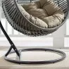 Modway Garner Teardrop Outdoor Patio Swing Chair in Gray Mocha - Lifestyle - Modway Garner Teardrop Outdoor Patio Swing Chair in Gray Mocha - Lifestyle