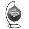 Modway Garner Teardrop Outdoor Patio Swing Chair in Gray Navy - Back Angle
