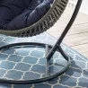 Modway Garner Teardrop Outdoor Patio Swing Chair in Gray Navy - Lifestyle - Modway Garner Teardrop Outdoor Patio Swing Chair in Gray Navy - Lifestyle