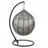 Modway Garner Teardrop Outdoor Patio Swing Chair in Gray White - Back Angle