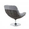 Modway Brighton Wicker Rattan Outdoor Patio Swivel Lounge Chair - Light Gray Gray - Back Side Angle