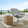 Modway Brighton Wicker Rattan Outdoor Patio Swivel Lounge Chair - Light Gray Gray - Lifestyle - Modway Brighton Wicker Rattan Outdoor Patio Swivel Lounge Chair - Light Gray Gray - Lifestyle