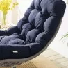 Modway Brighton Wicker Rattan Outdoor Patio Swivel Lounge Chair in Light Gray Navy - Lifestyle - Modway Brighton Wicker Rattan Outdoor Patio Swivel Lounge Chair in Light Gray Navy - Lifestyle