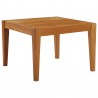 Modway Northlake 3 Piece Outdoor Patio Premium Grade A Teak Wood Set - Natural White - Table in Front Side Angle