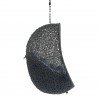 Modway Hide Sunbrella® Fabric Swing Outdoor Patio Lounge Chair Without Stand - Gray Navy - Side Angle