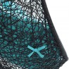 Modway Encase Swing Outdoor Patio Lounge Chair Without Stand in Black Turquoise - Back Seat Closeup Side Angle
