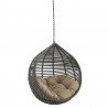 Modway Garner Teardrop Outdoor Patio Swing Chair Without Stand in Gray Mocha - Front Side Angle