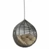 Modway Garner Teardrop Outdoor Patio Swing Chair Without Stand in Gray Mocha - Front Side Angle - Modway Garner Teardrop Outdoor Patio Swing Chair Without Stand in Gray Mocha - Front Side Angle