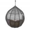 Modway Garner Teardrop Outdoor Patio Swing Chair Without Stand in Gray Mocha - Closeup Back Angle
