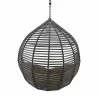 Modway Garner Teardrop Outdoor Patio Swing Chair Without Stand in Gray Mocha - Closeup Back Angle - Modway Garner Teardrop Outdoor Patio Swing Chair Without Stand in Gray Mocha - Closeup Back Angle