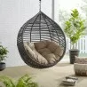 Modway Garner Teardrop Outdoor Patio Swing Chair Without Stand in Gray Mocha - Lifestyle - Modway Garner Teardrop Outdoor Patio Swing Chair Without Stand in Gray Mocha - Lifestyle