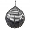 Modway Garner Teardrop Outdoor Patio Swing Chair Without Stand in Gray Navy - Closeup Back Angle
