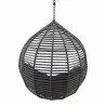 Modway Garner Teardrop Outdoor Patio Swing Chair Without Stand in Gray Navy - Closeup Back Angle - Modway Garner Teardrop Outdoor Patio Swing Chair Without Stand in Gray Navy - Closeup Back Angle