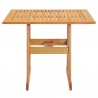 Modway Hatteras 36" Square Outdoor Patio Eucalyptus Wood Dining Table - Natural - Front Angle