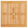 Modway Hatteras 36" Square Outdoor Patio Eucalyptus Wood Dining Table - Natural - Top Angle