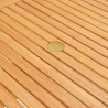 Modway Hatteras 36" Square Outdoor Patio Eucalyptus Wood Dining Table - Natural - Closeup Top Angle