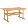 Modway Hatteras 59" Rectangle Outdoor Patio Eucalyptus Wood Dining Table - Natura - Front Side Angle - Modway Hatteras 59" Rectangle Outdoor Patio Eucalyptus Wood Dining Table - Natura - Front Side Angle