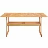 Modway Hatteras 59" Rectangle Outdoor Patio Eucalyptus Wood Dining Table - Natura - Front Angle - Modway Hatteras 59" Rectangle Outdoor Patio Eucalyptus Wood Dining Table - Natura - Front Angle