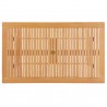 Modway Hatteras 59" Rectangle Outdoor Patio Eucalyptus Wood Dining Table - Natura - Top Angle