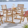 Modway Hatteras 59" Rectangle Outdoor Patio Eucalyptus Wood Dining Table - Natura - Lifestyle