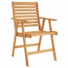 Modway Hatteras Outdoor Patio Eucalyptus Wood Dining Armchair - Natural - Front Side Angle
