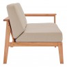 Modway Sedona Outdoor Patio Eucalyptus Wood Right-Facing Loveseat - Natural Taupe - Side Angle