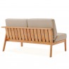 Modway Sedona Outdoor Patio Eucalyptus Wood Right-Facing Loveseat - Natural Taupe - Back Side Angle