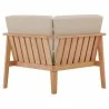 Modway Sedona Outdoor Patio Eucalyptus Wood Sectional Sofa Corner Chair - Natural Taupe - Back Angle - Modway Sedona Outdoor Patio Eucalyptus Wood Sectional Sofa Corner Chair - Natural Taupe - Back Angle