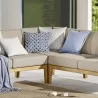 Modway Sedona Outdoor Patio Eucalyptus Wood Sectional Sofa Corner Chair - Natural Taupe - Lifestyle - Modway Sedona Outdoor Patio Eucalyptus Wood Sectional Sofa Corner Chair - Natural Taupe - Lifestyle