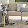 Modway Sedona Outdoor Patio Eucalyptus Wood Sectional Sofa Armless Chair - Natural Taupe - Lifestyle - Modway Sedona Outdoor Patio Eucalyptus Wood Sectional Sofa Armless Chair - Natural Taupe - Lifestyle