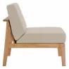Modway Sedona Outdoor Patio Eucalyptus Wood Sectional Sofa Armless Chair - Natural Taupe - Side Angle - Modway Sedona Outdoor Patio Eucalyptus Wood Sectional Sofa Armless Chair - Natural Taupe - Side Angle