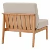 Modway Sedona Outdoor Patio Eucalyptus Wood Sectional Sofa Armless Chair - Natural Taupe - Back Side Angle - Modway Sedona Outdoor Patio Eucalyptus Wood Sectional Sofa Armless Chair - Natural Taupe - Back Side Angle