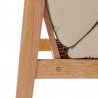 Modway Sedona Outdoor Patio Eucalyptus Wood Sectional Sofa Armless Chair - Natural Taupe - Base Angle