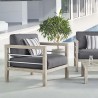Modway Wiscasset Outdoor Patio Acacia Wood Armchair - Light Gray - Lifestyle