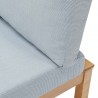 Modway Freeport Karri Wood Sectional Sofa Outdoor Patio Corner Chair - Natural Light Blue - Seat Closeup Angle