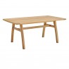 Modway Orlean 57" Outdoor Patio Eucalyptus Wood Dining Table - Natural - Front Side Angle