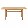 Modway Orlean 57" Outdoor Patio Eucalyptus Wood Dining Table - Natural - Front Angle