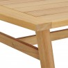 Modway Orlean 57" Outdoor Patio Eucalyptus Wood Dining Table - Natural - Closeup Top Angle