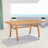 Modway Orlean 57" Outdoor Patio Eucalyptus Wood Dining Table - Natural - Lifestyle