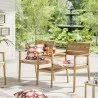 Modway Viewscape Outdoor Patio Ash Wood Jack and Jill Chair Set - Natural Taupe - Lifestyle - Modway Viewscape Outdoor Patio Ash Wood Jack and Jill Chair Set - Natural Taupe - Lifestyle